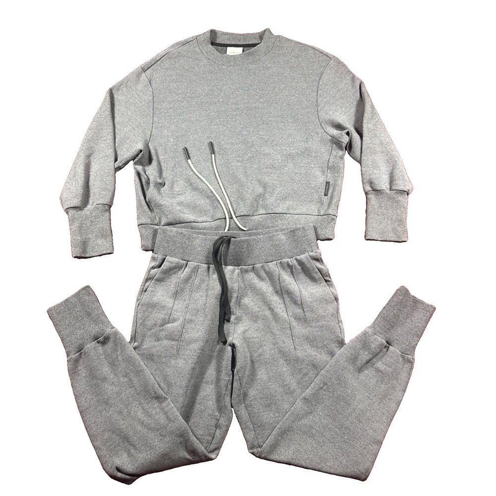 VARLEY 2-piece Sweater And Jogger Pants Gray Small Set *Excellent* Gym Athletic
